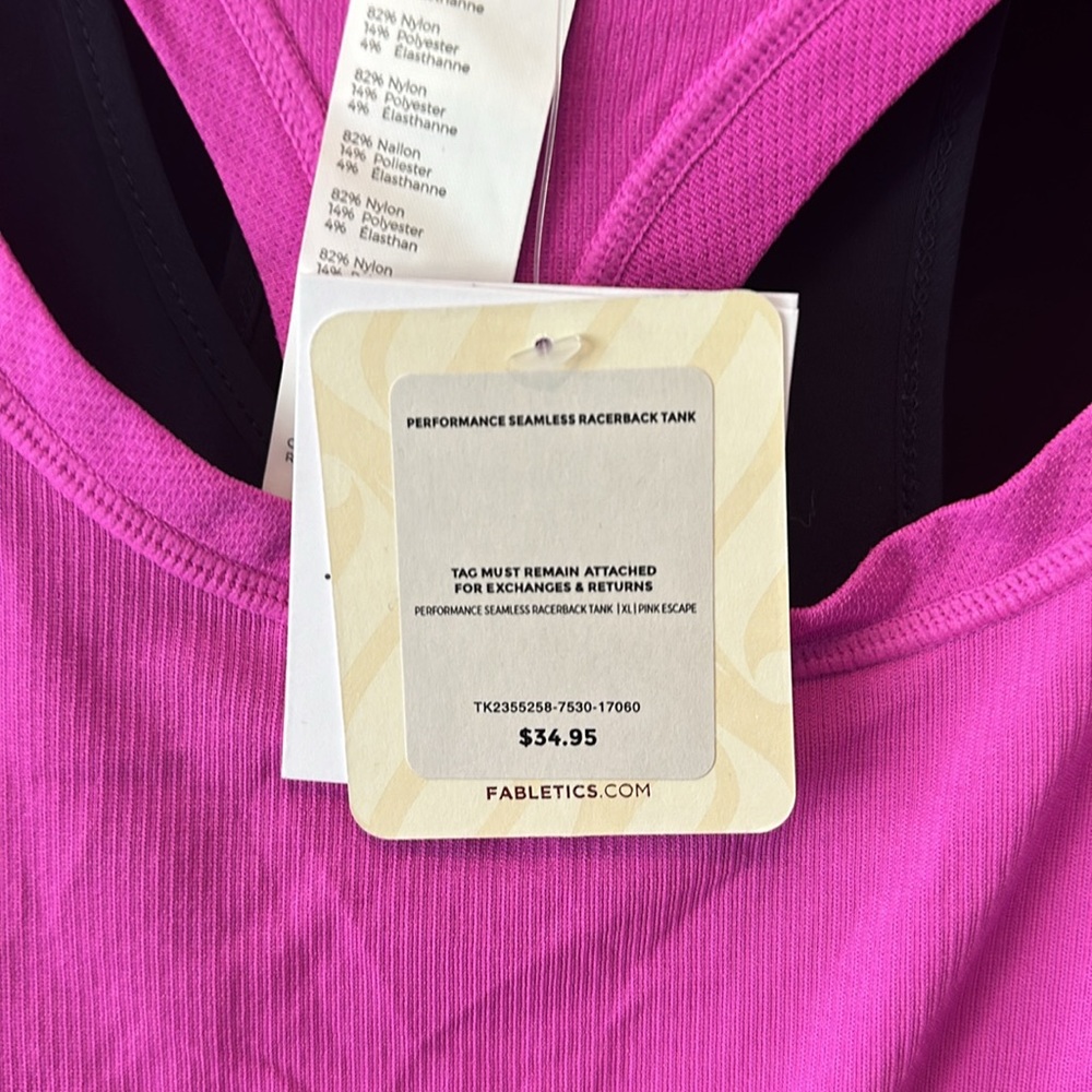 NWT - Fabletics Performance Seamless Racerback Tank - Picture 2 of 9